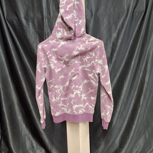 Purple Tie-Dye Volcom Hoodie with Logo - Picture 5 of 10